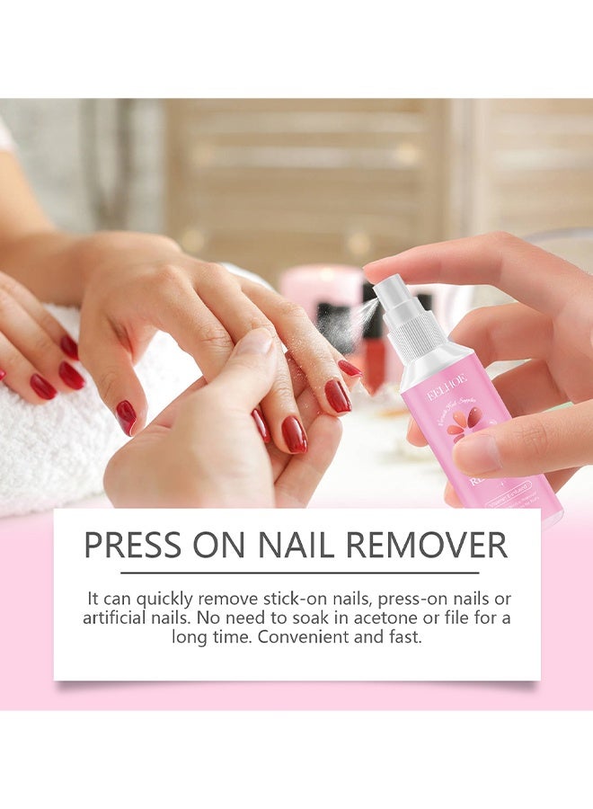 EELHOE Press On Nail Remover, Multi-Functional Press On Nail Remover, Gentle Nail Glue Remover, Acetone-Free & Odorless, Easy Quick Solid Glue Removal For False Nails, Not For UV Gel Glue Or Gel Nail Polish, 60ML - Image 3